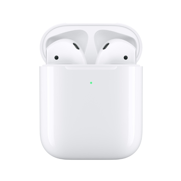 تصویر  هدفون بی‌ سیم اپل مدل AirPods 2nd Generation با کیس شارژ بیسیم