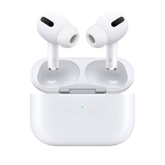 تصویر  هدفون بی‌ سیم اپل مدل AirPods Pro با کیس شارژ بیسیم