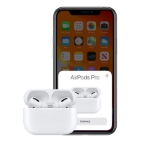 تصویر  هدفون بی‌ سیم اپل مدل AirPods Pro با کیس شارژ بیسیم