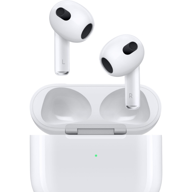 تصویر  هدفون بی‌ سیم اپل مدل AirPods 3rd Generation با کیس شارژ بیسیم