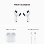 تصویر  هدفون بی‌ سیم اپل مدل AirPods 3rd Generation با کیس شارژ بیسیم