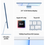 تصویر  کامپیوتر همه کاره 24 اینچی اپل مدل iMac M1 2021 - 16GB - 2TB - 8-Core GPU